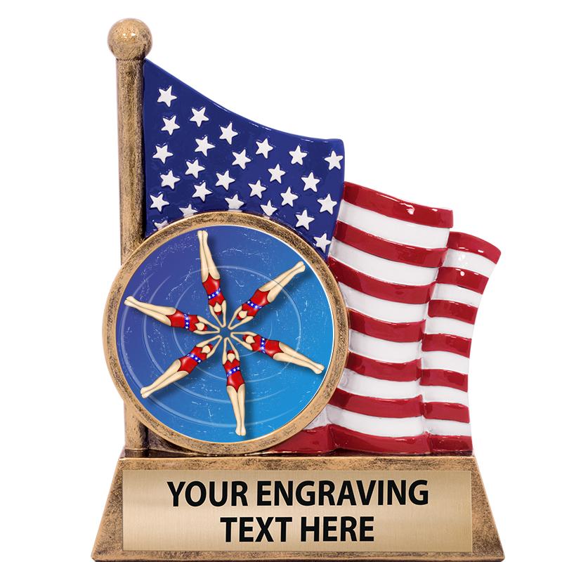 5" AMERICAN FLAG INSERT SCLPT