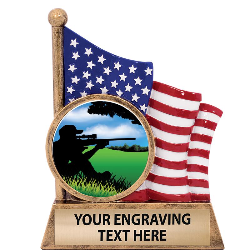 5" AMERICAN FLAG INSERT SCLPT