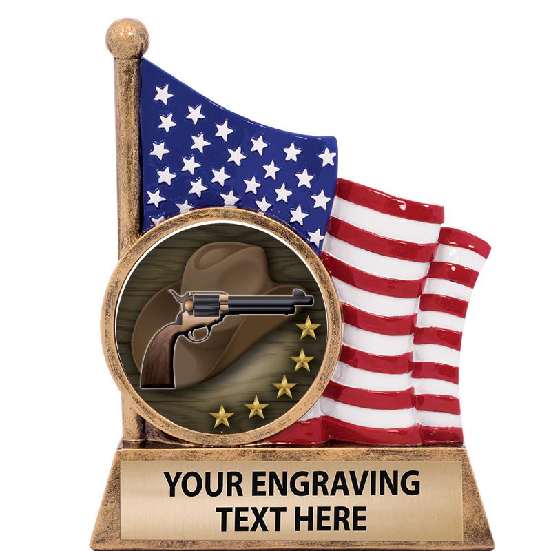 5" AMERICAN FLAG INSERT SCLPT