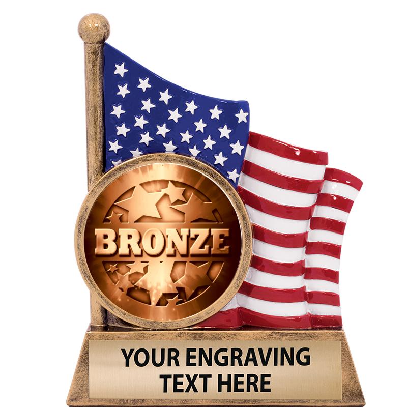 5" AMERICAN FLAG INSERT SCLPT