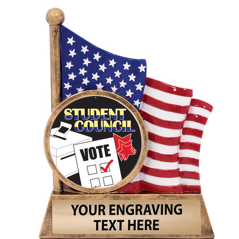 5" AMERICAN FLAG INSERT SCLPT