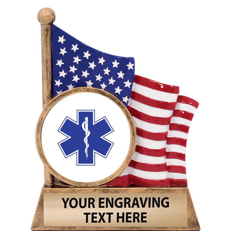 5" AMERICAN FLAG INSERT SCLPT