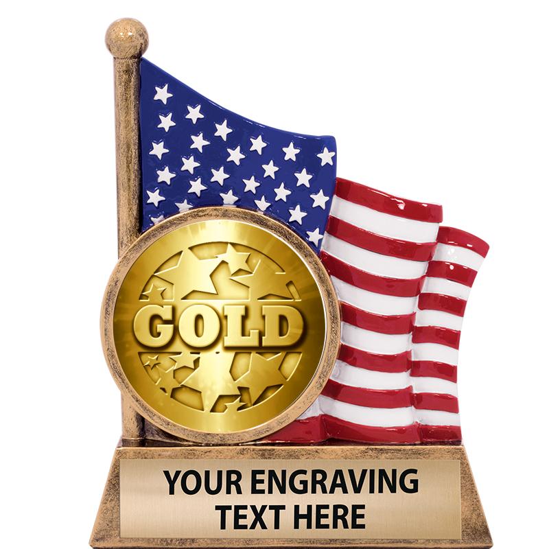 5" AMERICAN FLAG INSERT SCLPT