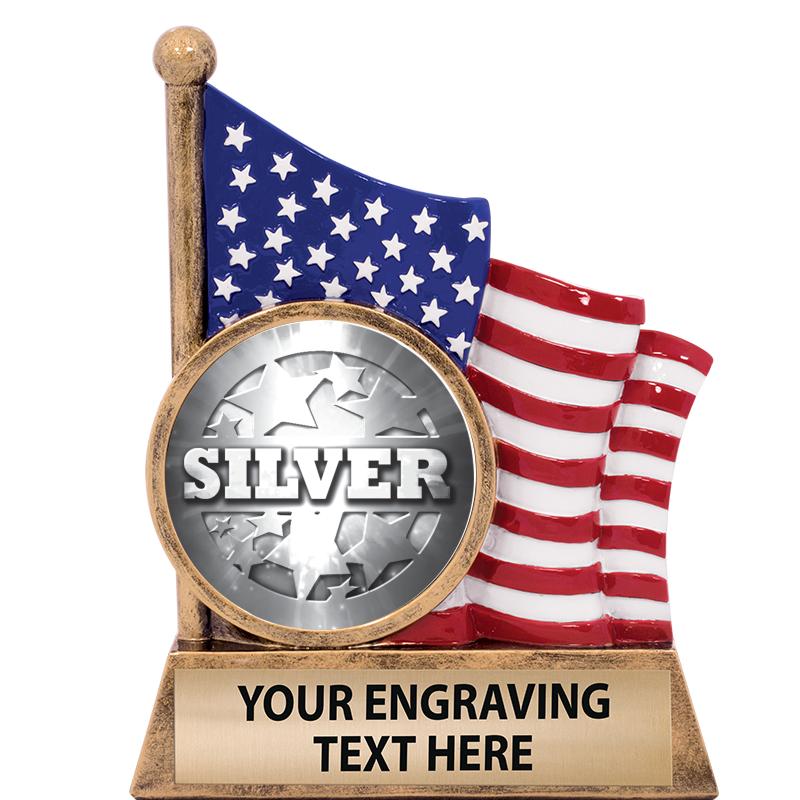 5" AMERICAN FLAG INSERT SCLPT