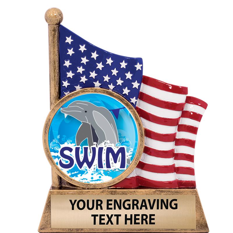 5" AMERICAN FLAG INSERT SCLPT