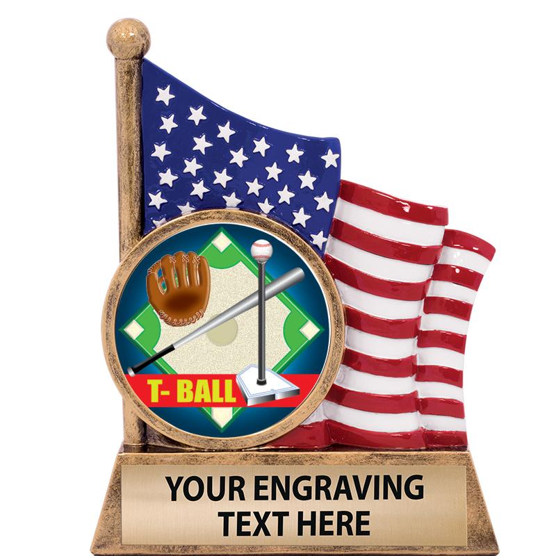 5" AMERICAN FLAG INSERT SCLPT