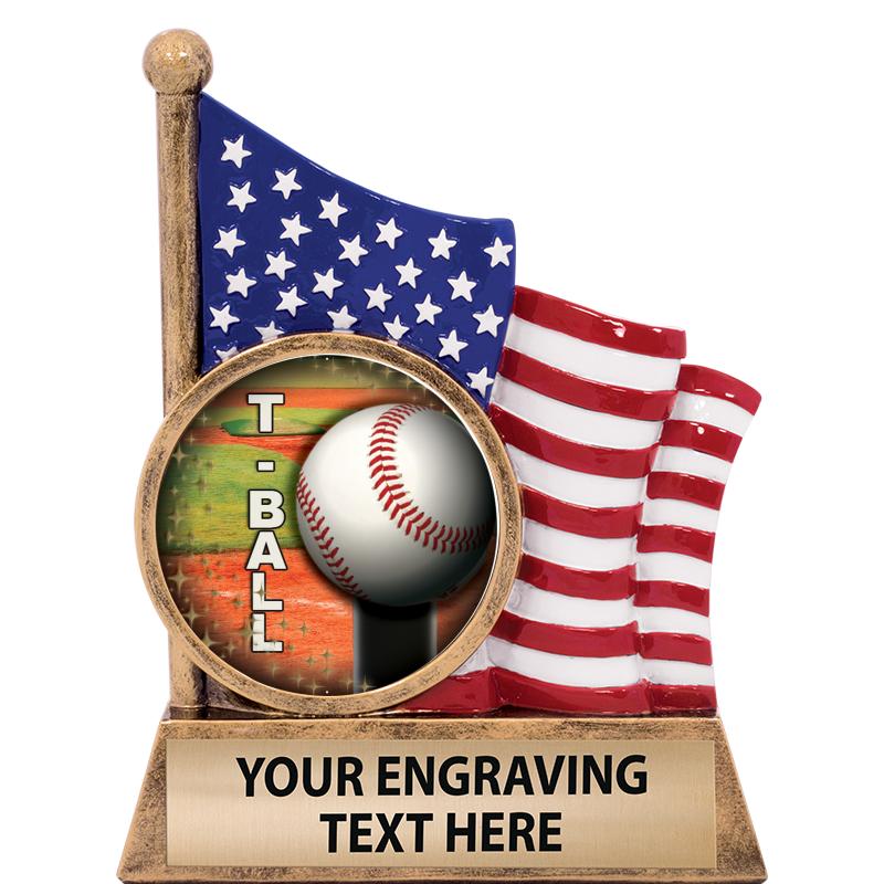 5" AMERICAN FLAG INSERT SCLPT