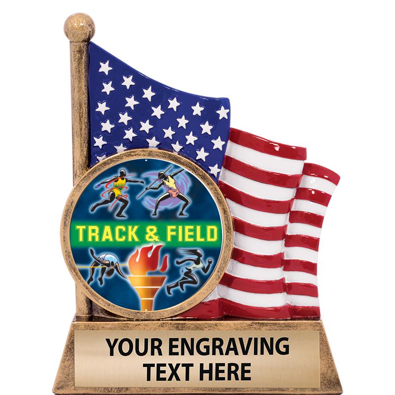 5" AMERICAN FLAG INSERT SCLPT