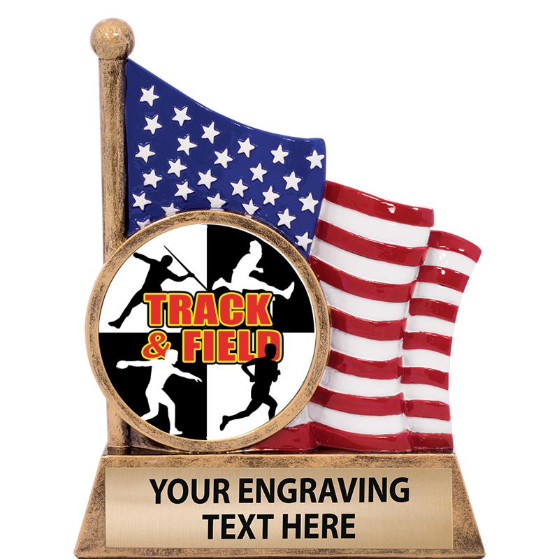 5" AMERICAN FLAG INSERT SCLPT