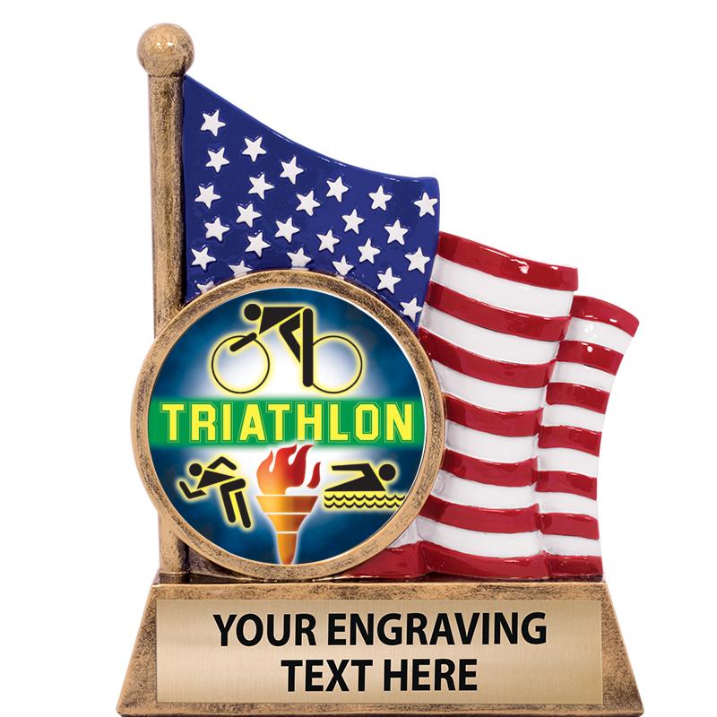 5" AMERICAN FLAG INSERT SCLPT