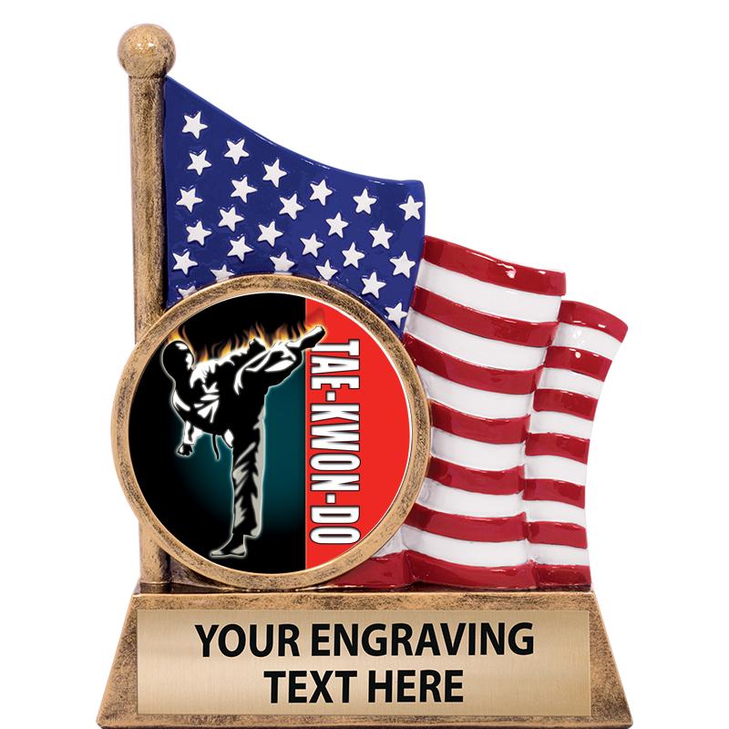 5" AMERICAN FLAG INSERT SCLPT