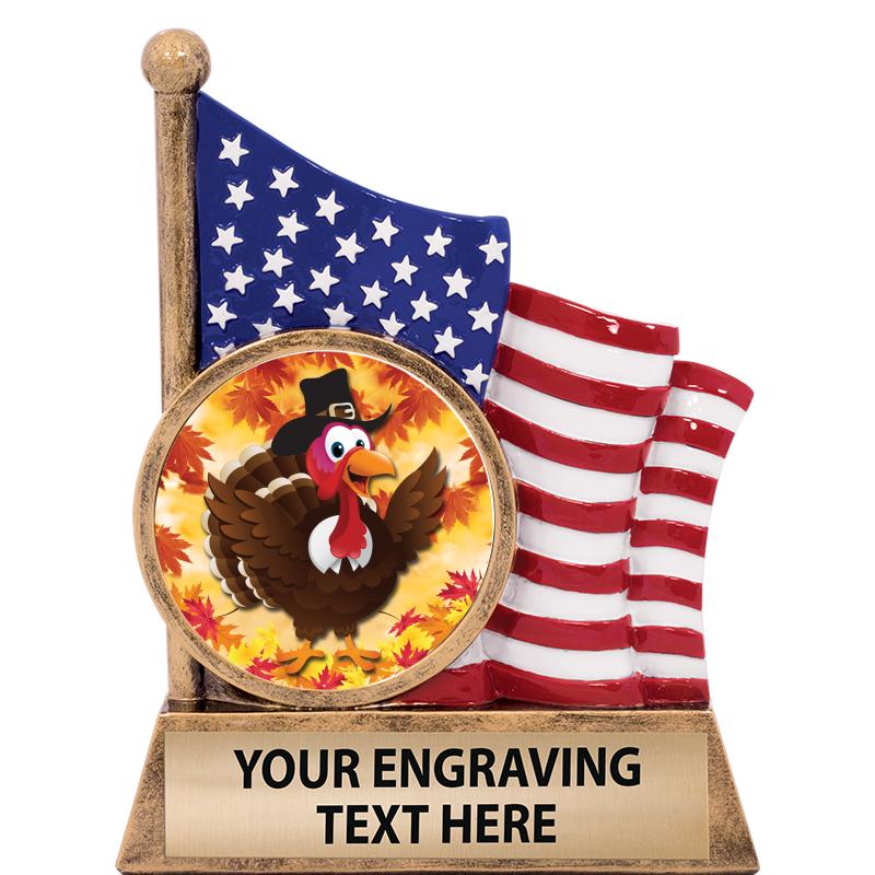 5" AMERICAN FLAG INSERT SCLPT