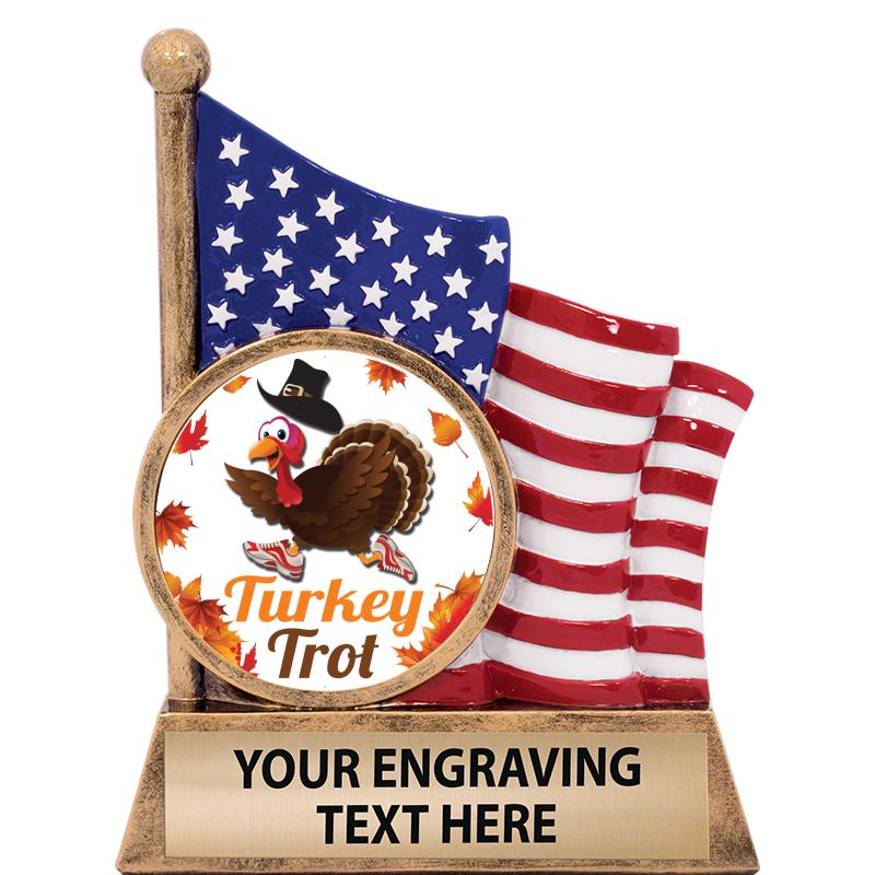 5" AMERICAN FLAG INSERT SCLPT