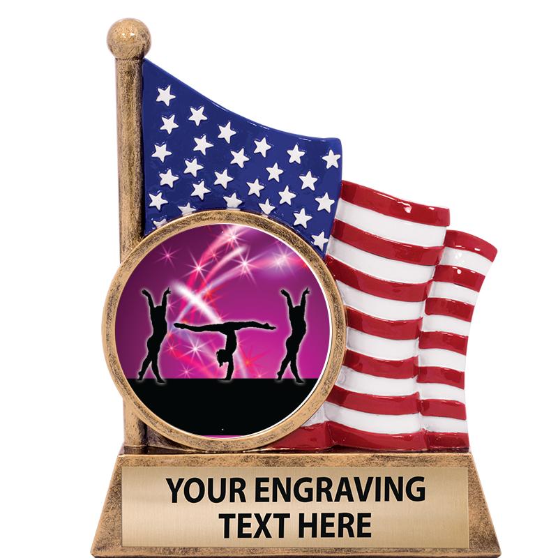 5" AMERICAN FLAG INSERT SCLPT