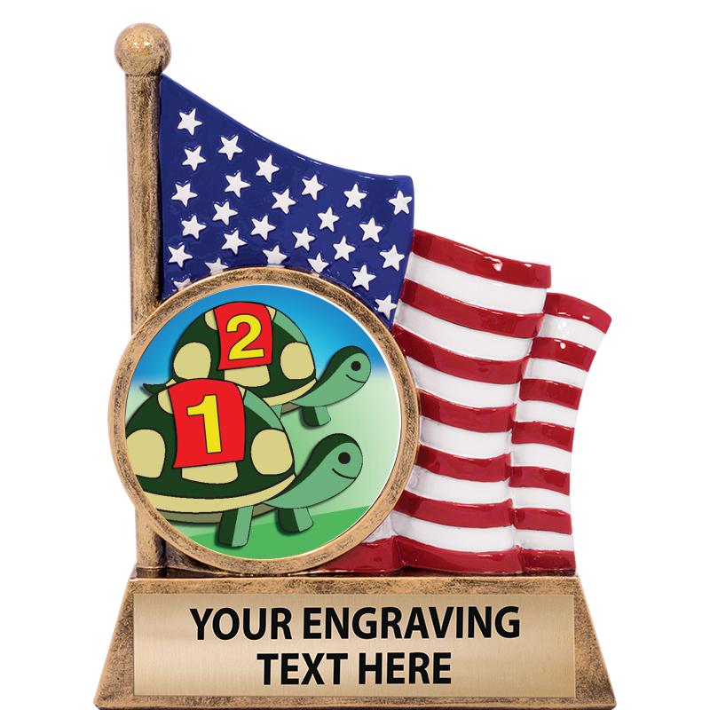 5" AMERICAN FLAG INSERT SCLPT