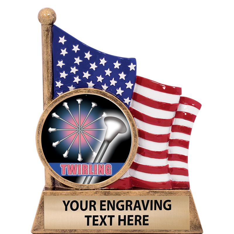 5" AMERICAN FLAG INSERT SCLPT