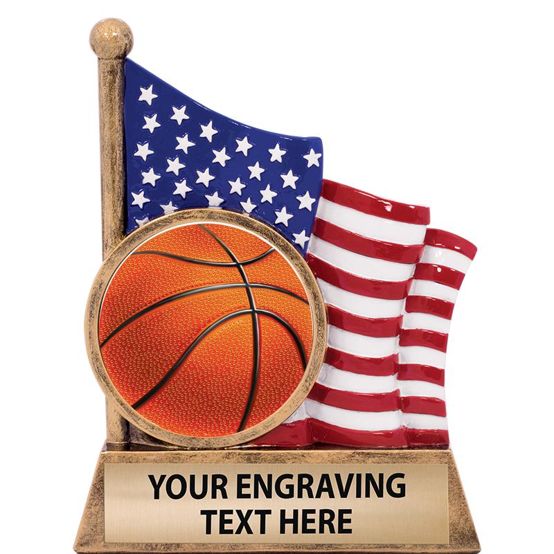 5" AMERICAN FLAG INSERT SCLPT