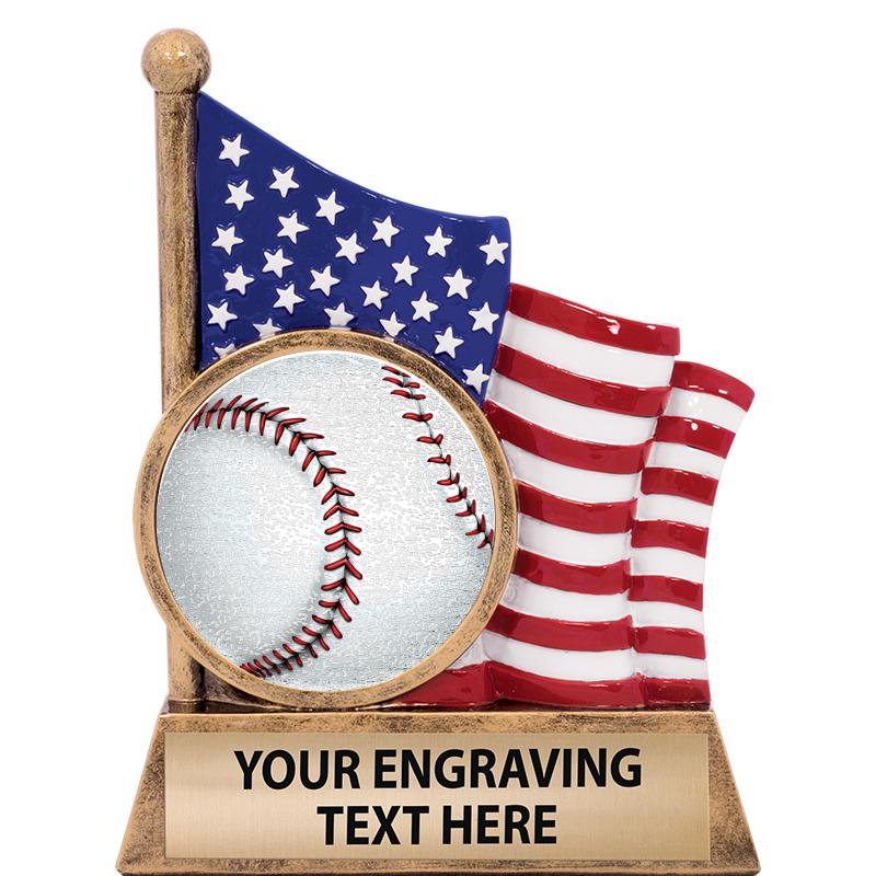 5" AMERICAN FLAG INSERT SCLPT