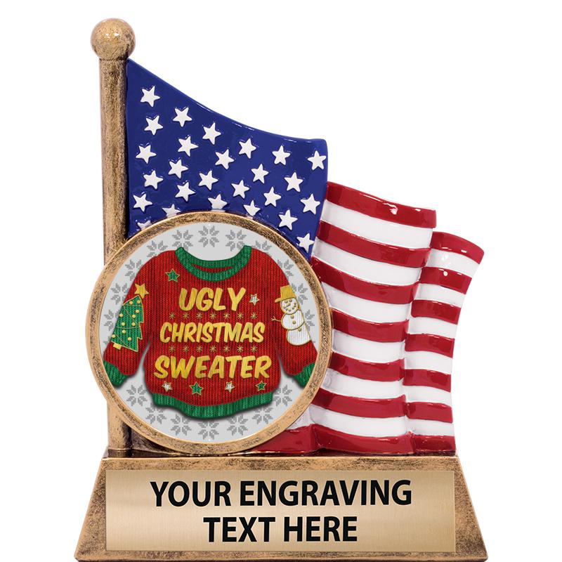 5" AMERICAN FLAG INSERT SCLPT