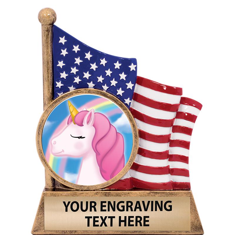 5" AMERICAN FLAG INSERT SCLPT