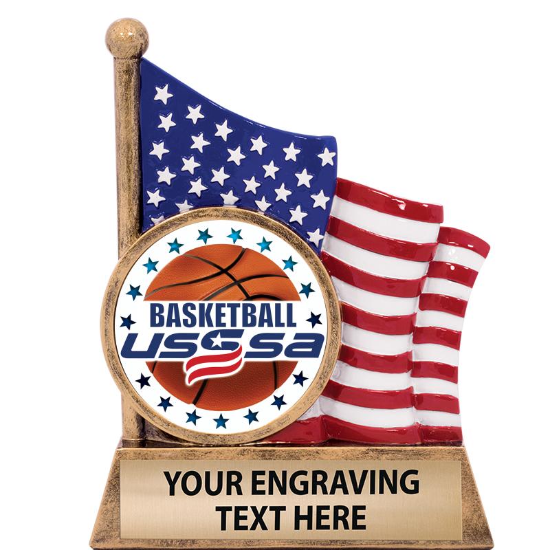 5" AMERICAN FLAG INSERT SCLPT