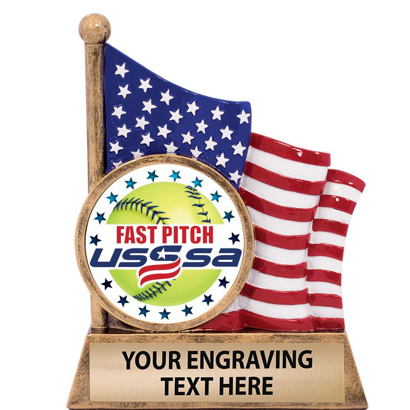 5" AMERICAN FLAG INSERT SCLPT