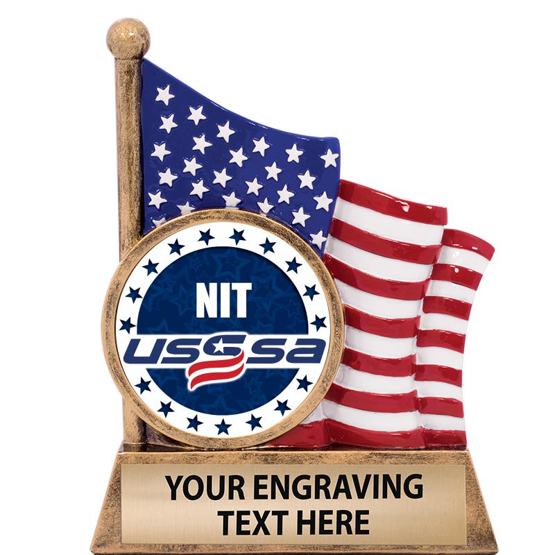 5" AMERICAN FLAG INSERT SCLPT