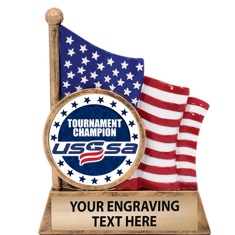 5" AMERICAN FLAG INSERT SCLPT