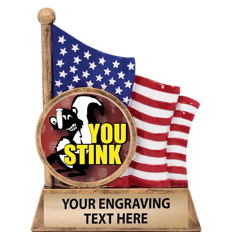 5" AMERICAN FLAG INSERT SCLPT