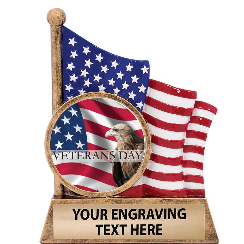 5" AMERICAN FLAG INSERT SCLPT