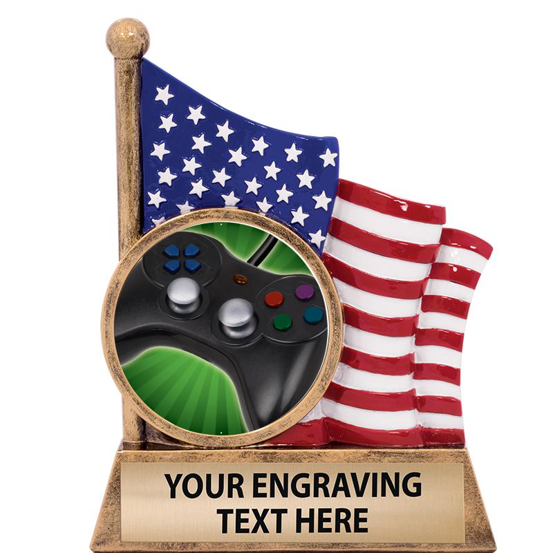 5" AMERICAN FLAG INSERT SCLPT