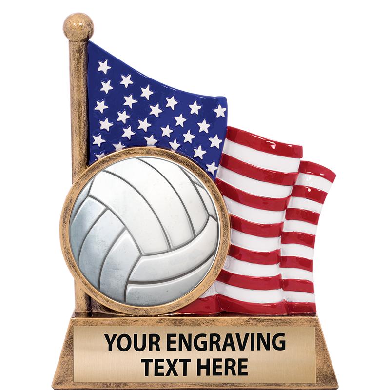 5" AMERICAN FLAG INSERT SCLPT