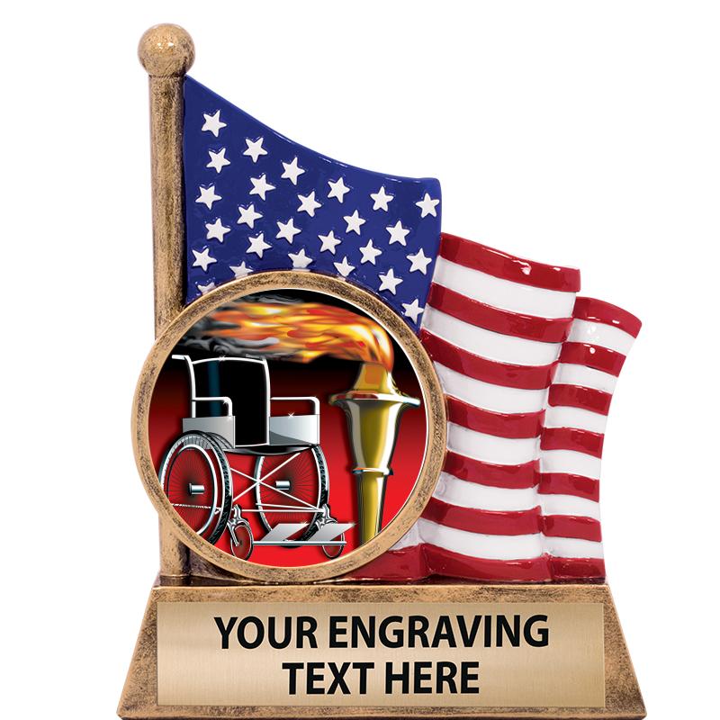 5" AMERICAN FLAG INSERT SCLPT