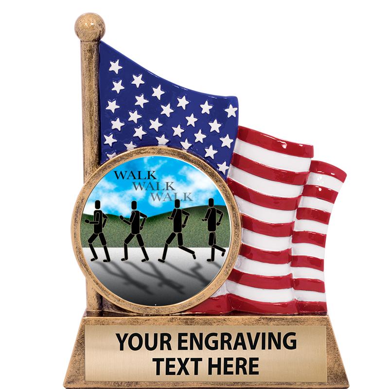 5" AMERICAN FLAG INSERT SCLPT