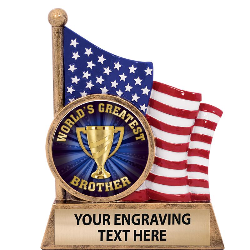 5" AMERICAN FLAG INSERT SCLPT