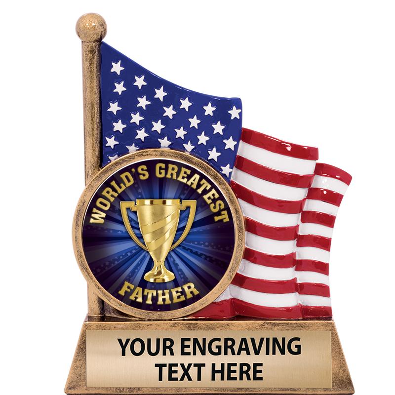 5" AMERICAN FLAG INSERT SCLPT