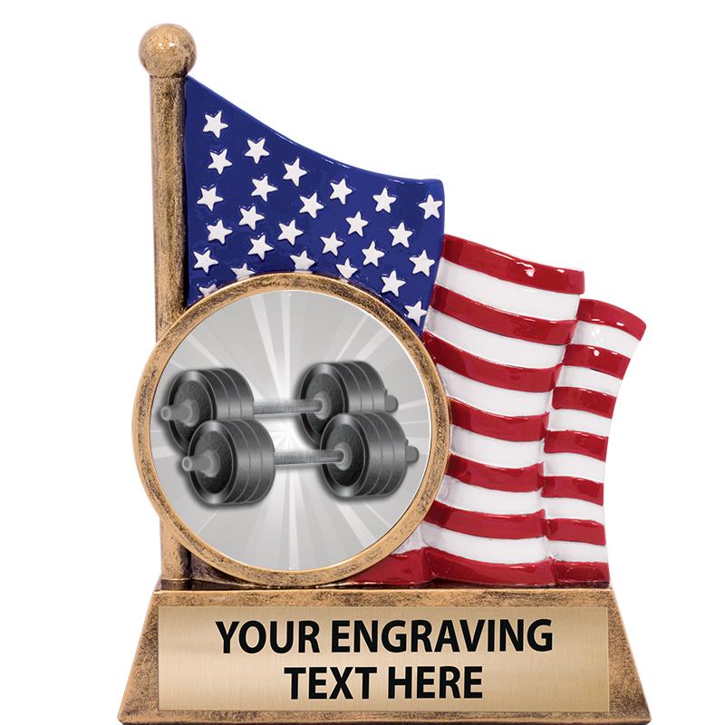 5" AMERICAN FLAG INSERT SCLPT