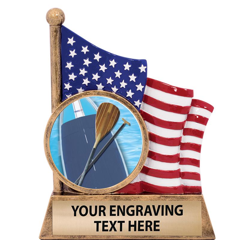 5" AMERICAN FLAG INSERT SCLPT