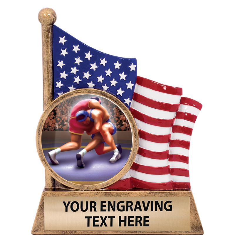 5" AMERICAN FLAG INSERT SCLPT