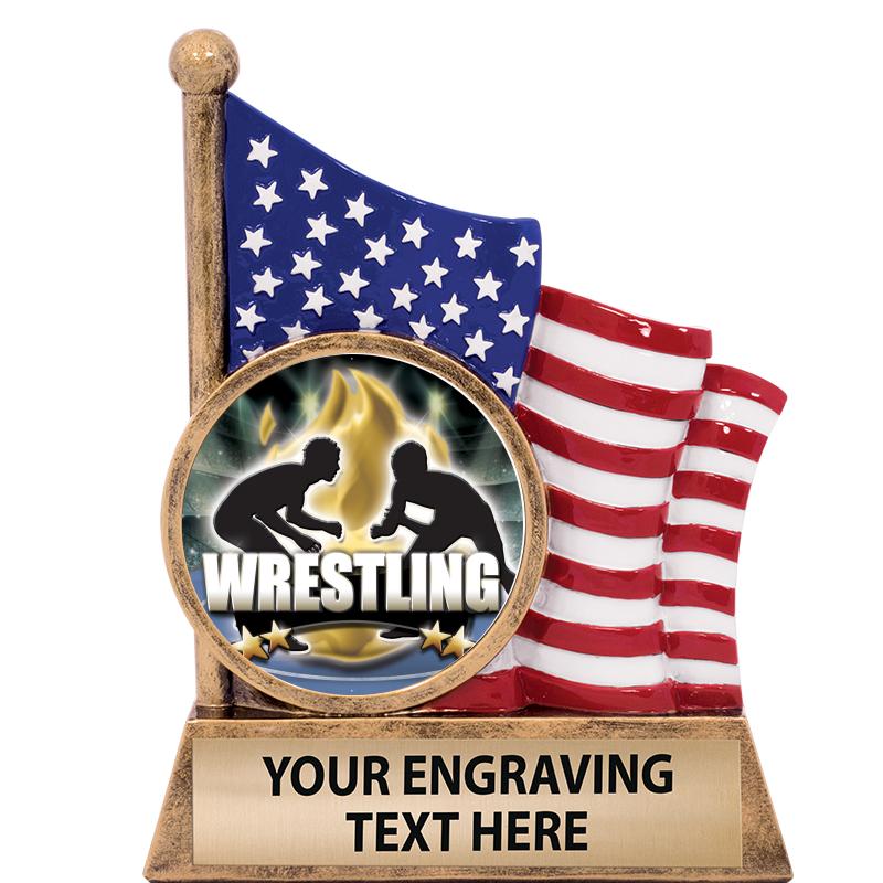 5" AMERICAN FLAG INSERT SCLPT