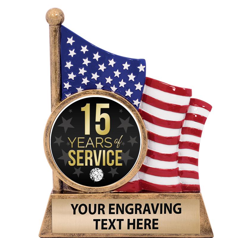 5" AMERICAN FLAG INSERT SCLPT