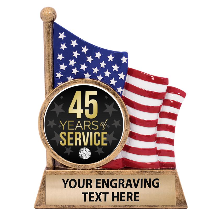 5" AMERICAN FLAG INSERT SCLPT