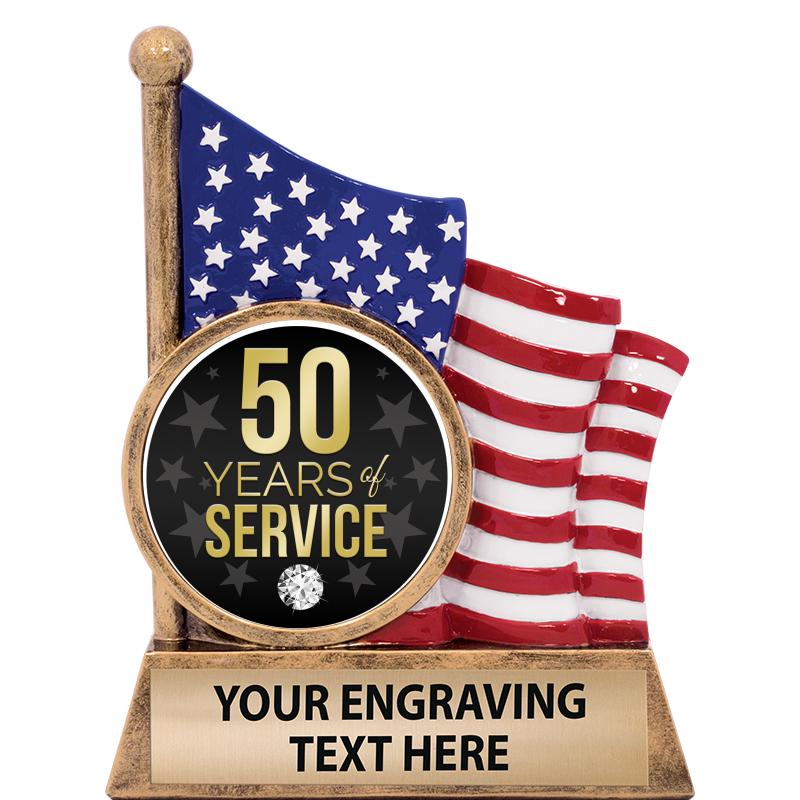 5" AMERICAN FLAG INSERT SCLPT