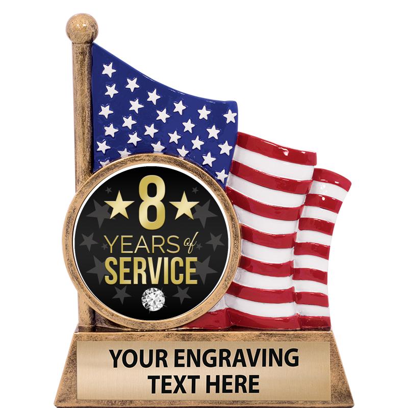 5" AMERICAN FLAG INSERT SCLPT