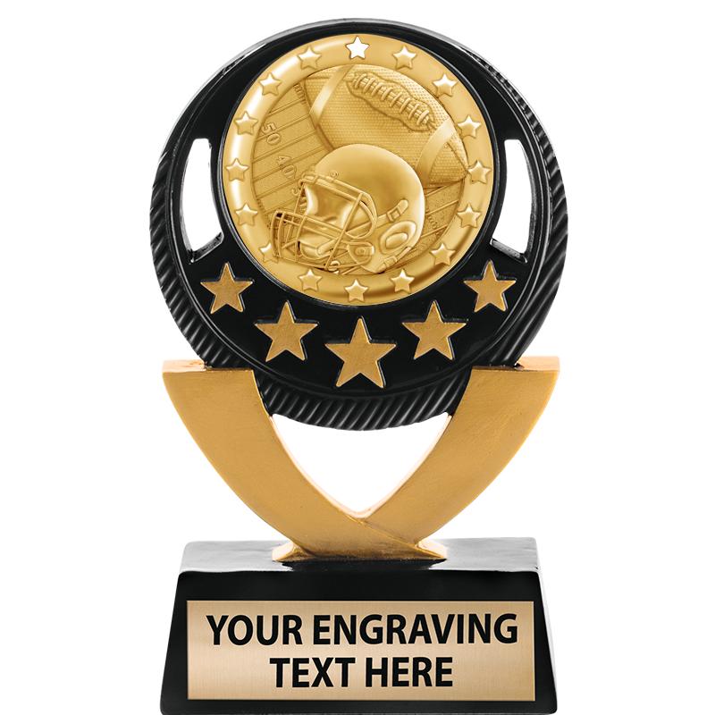 5"FIVE STAR BLK-GLD INS SCULP