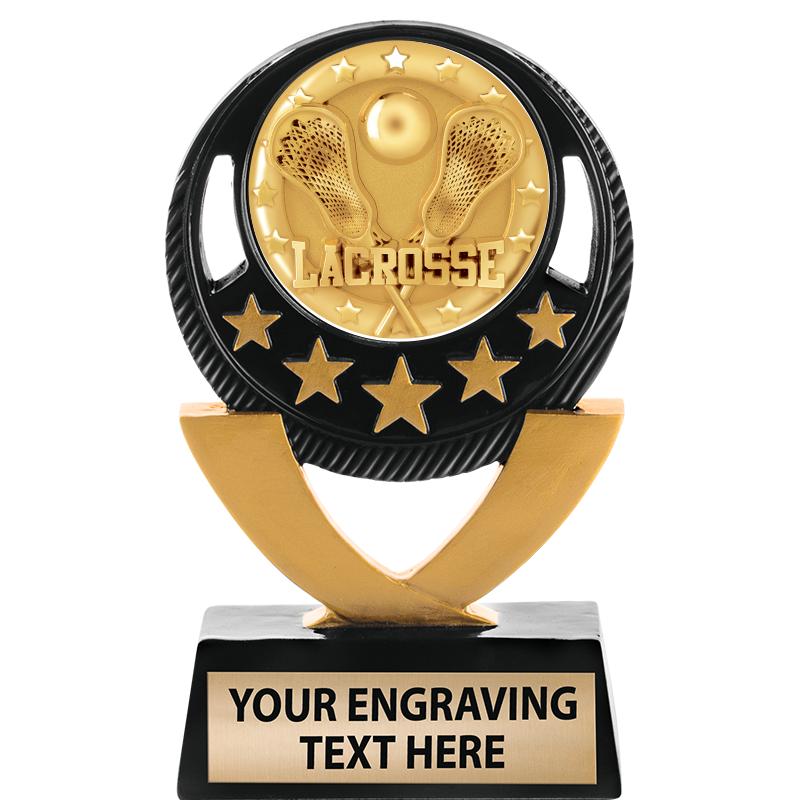 5"FIVE STAR BLK-GLD INS SCULP