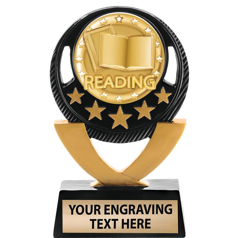 5"FIVE STAR BLK-GLD INS SCULP