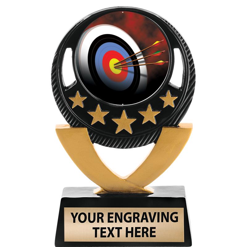 5"FIVE STAR BLK-GLD INS SCULP