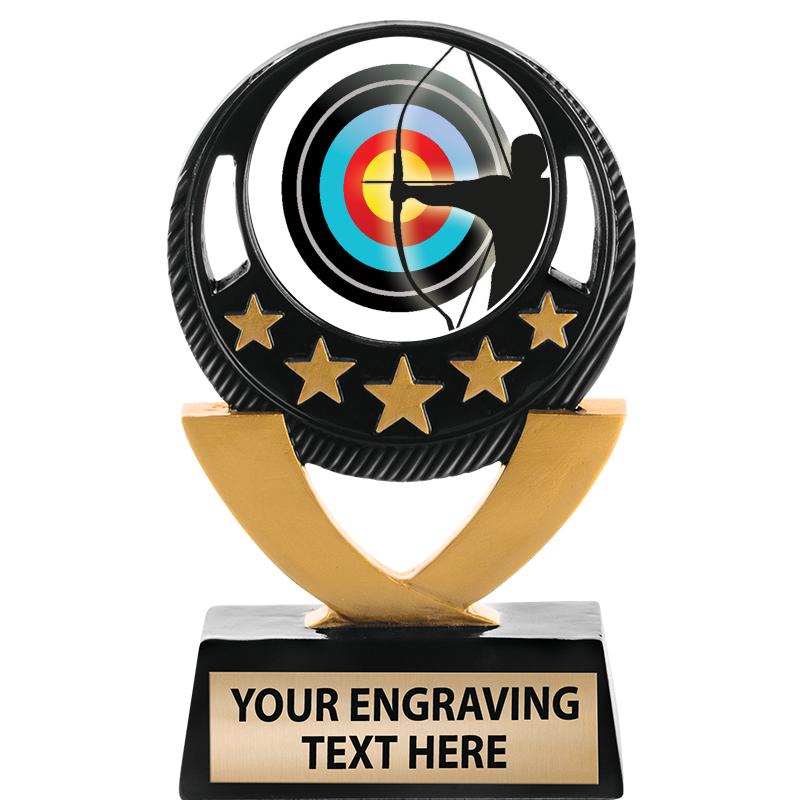 5"FIVE STAR BLK-GLD INS SCULP