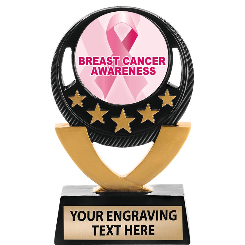 5"FIVE STAR BLK-GLD INS SCULP